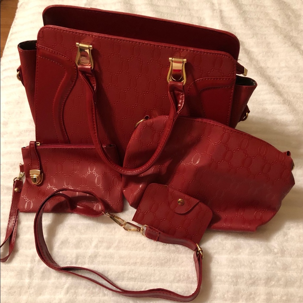 INSPIRED HAND BAG PURSE 4 pc